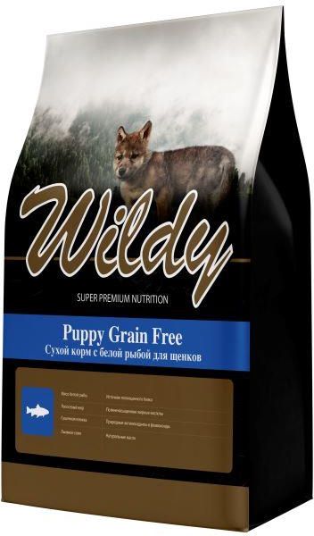 Wildy Puppy Grain Free корм для щенков, с белой рыбой