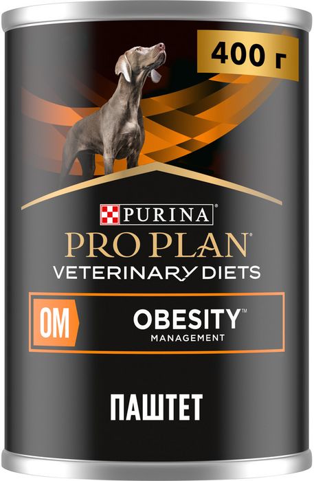 Влажный корм для собак диетический Pro Plan® Veterinary Diets OM Obesity Management для снижения избыточной массы тела, паштет, Банка