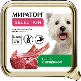 Мираторг Selection влажный корм для собак малых пород, паштет с ягненком