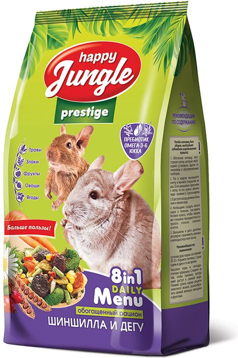 Happy Jungle Престиж корм для шиншилл и дегу
