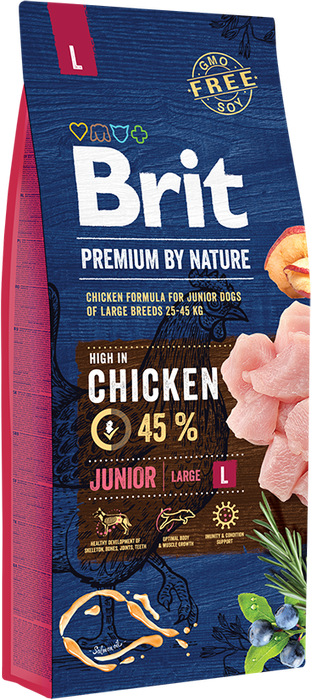 Brit Premium сухой корм для щенков крупных пород с курицей