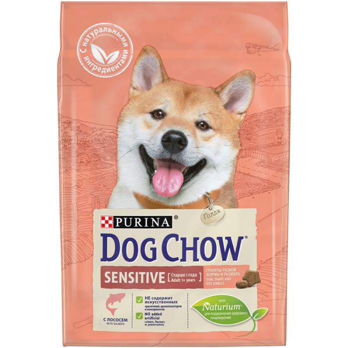 Dog Chow Sensetive сухой корм для собак с чувствительной кожей и пищеварением c лососем и рисом