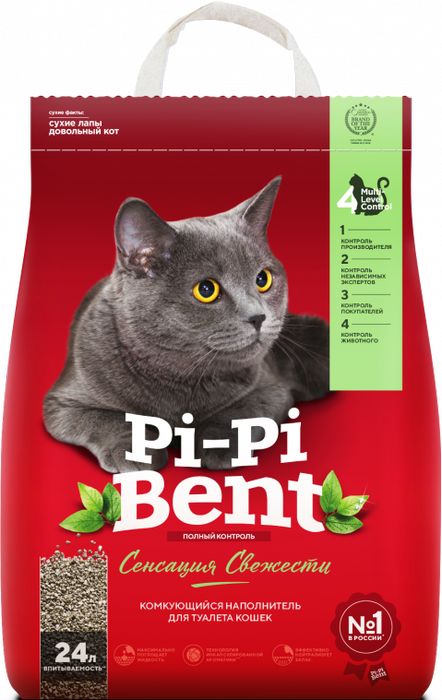Pi-Pi-Bent Сенсация свежести комкующийся наполнитель