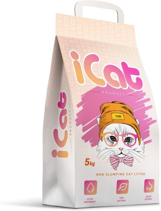 iCat впитывающий наполнитель для кошачьих туалетов, без ароматизатора