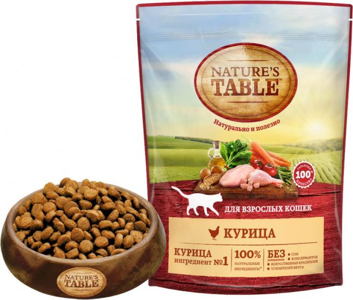 Nature`s Table Nature\'s Table сухой корм для взрослых кошек с курицей