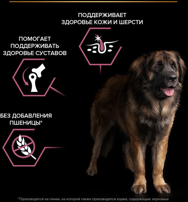 Сухой корм Pro Plan® Sensitive Skin для взрослых собак крупных пород с мощным телосложением с чувствительной кожей, с высоким содержанием лосося