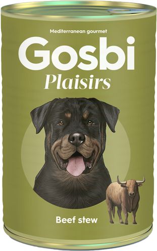 Gosbi Plaisirs влажный корм для взрослых собак всех пород, тушеная говядина