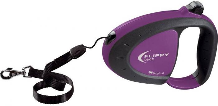 Ferplast поводок-рулетка FLIPPY TECH SMALL - шнур 12 кг