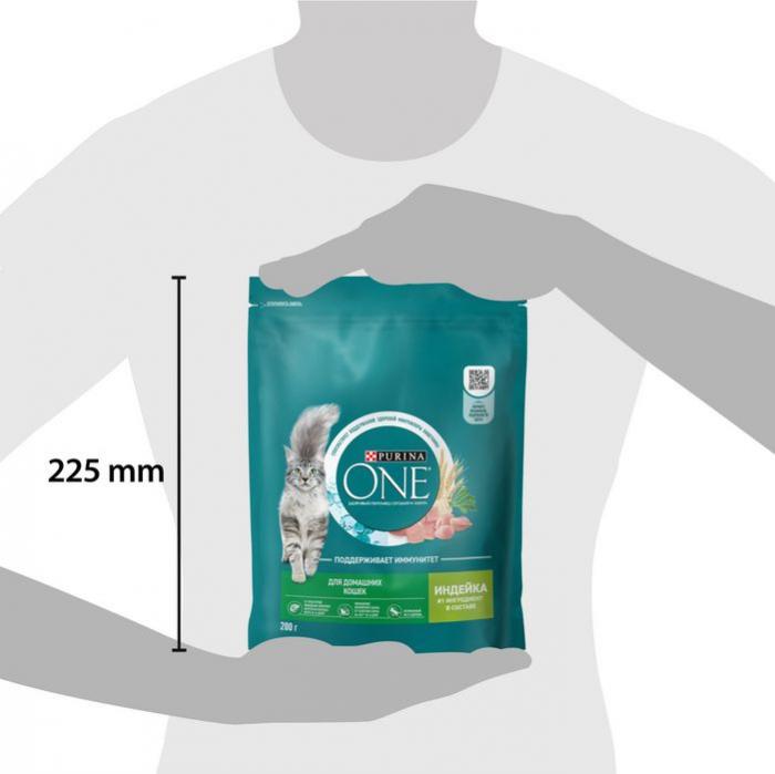 Сухой корм Purina ONE® полнорационный для взрослых кошек, живущих в домашних условиях, с высоким содержанием индейки