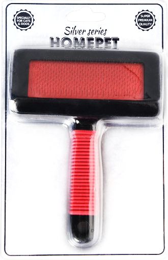 HOMEPET SILVER SERIES пуходерка пластиковая, размер M, 15х11,5см
