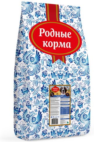 Родные Корма корм для взрослых собак крупных пород, курица