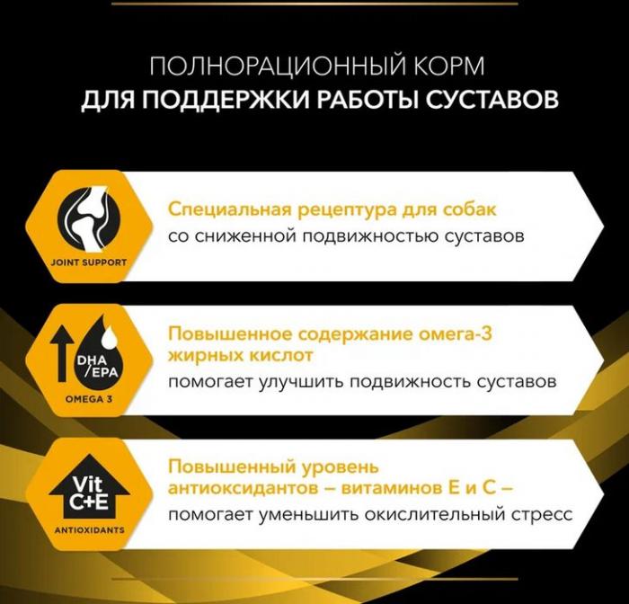Сухой корм Pro Plan® Veterinary Diets для щенков, взрослых и пожилых собак для поддержки работы суставов