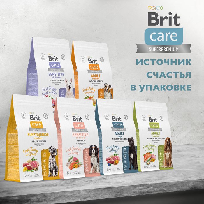 Brit Care Dog Puppy&Junior L Healthy Growth корм для щенков, индейка с ягненком