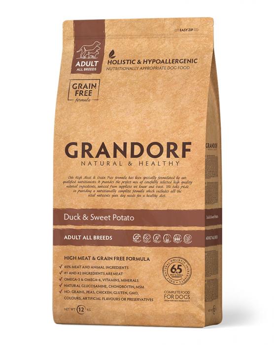 Grandorf сухой корм для взрослых собак всех пород, утка