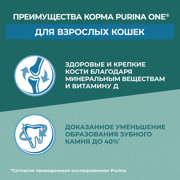 Сухой корм Purina ONE® Природа Здоровья® для взрослых кошек со спирулиной, с высоким содержанием курицы