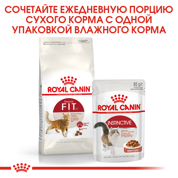 Royal Canin Fit сухой корм для кошек с умеренной активностью