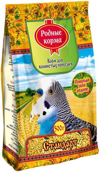 Родные Корма корм для волнистых попугаев, стандарт