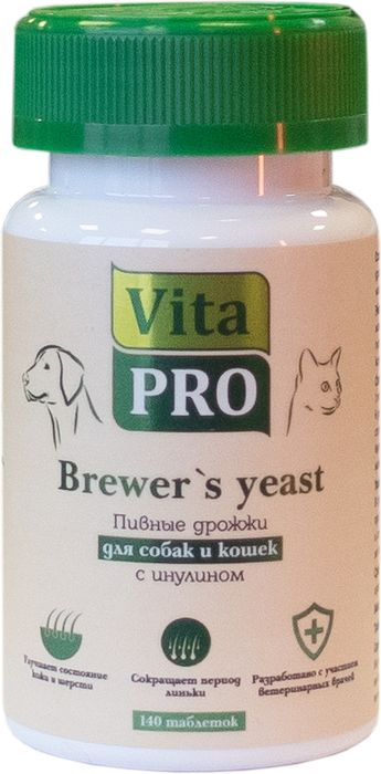 VitaPRO Vita Pro Brewer\'s yeast пивные дрожжи для собак и кошек, с инулином