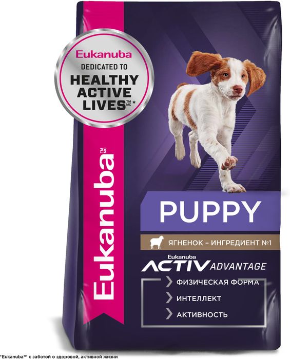 Eukanuba сухой корм для щенков всех пород, ягненок