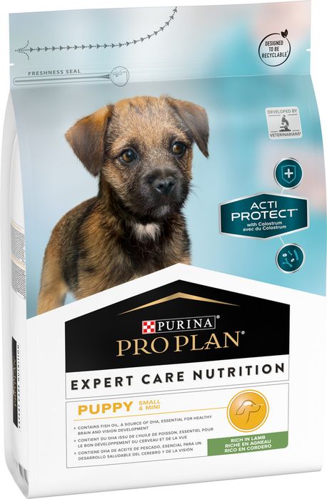 Сухой корм Pro Plan® Acti Protect, для щенков мелких и карликовых пород с чувствительным пищеварением, с высоким содержанием ягненка, Пакет
