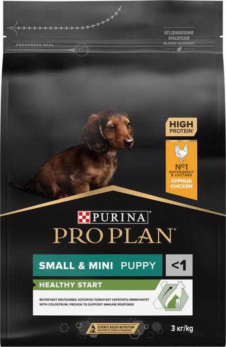 Сухой корм Pro Plan® Healthy Start для щенков мелких и карликовых пород, с высоким содержанием курицы