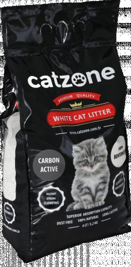 Catzone комкующийся наполнитель для кошачьих туалетов, с активированным углем, без запаха