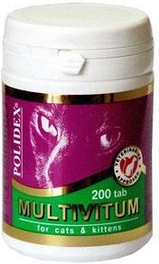 Polidex Поливитамины для кошек "Multivitum Plus" 200т