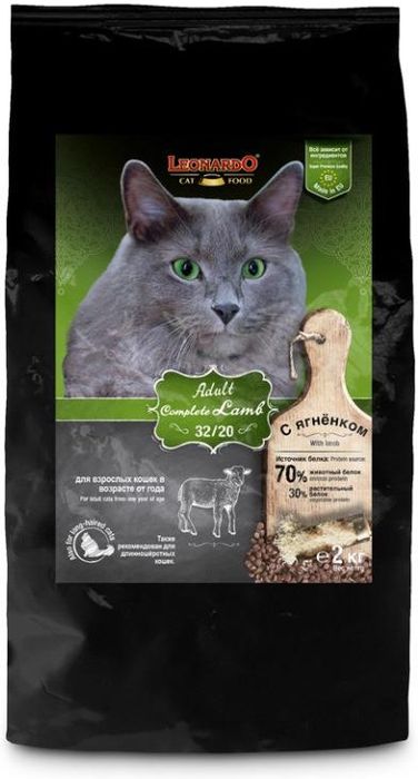 Leonardo Adult Complete 32/20 корм для взрослых кошек, с ягненком