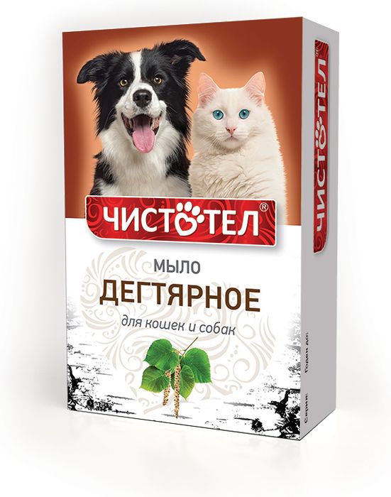 Чистотел мыло для собак и кошек, дегтярное