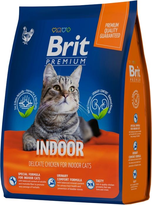 Brit Premium корм для взрослых кошек домашнего содержания, с курицей