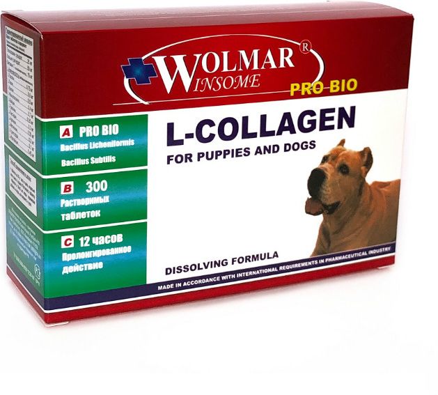 Wolmar Winsome Pro Bio L-Collagen комплекс для собак, для восстановления сухожилий и связок