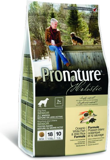 Pronature Holistic корм для пожилых собак всех пород, рыба