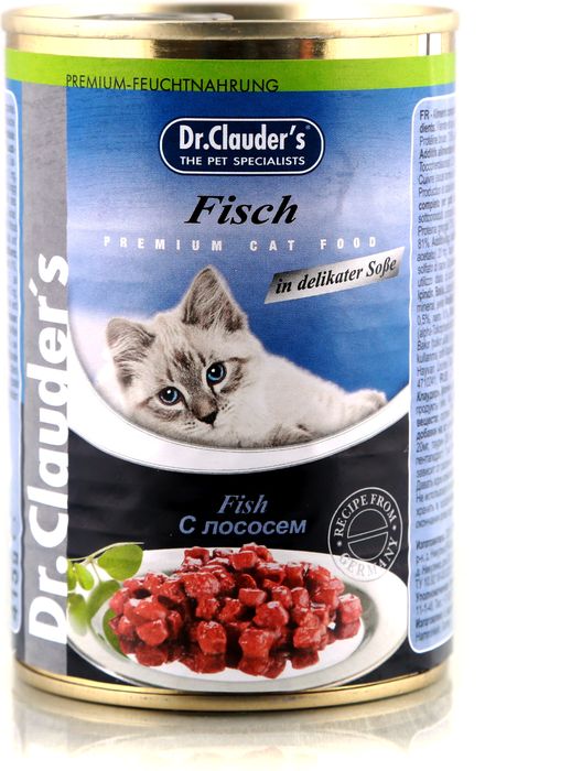 Dr.Clauder\'s Dr. Clauder\'s влажный корм для взрослых кошек всех пород, с лососем, кусочки в соусе