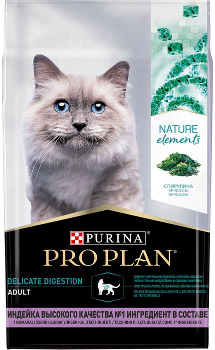 Сухой корм Pro Plan® Nature Elements для взрослых кошек с чувствительным пищеварением или особыми предпочтениями в еде, с высоким содержанием индейки