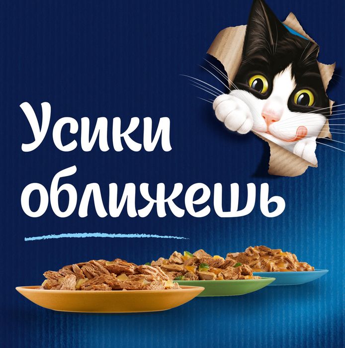 Влажный корм Felix® Аппетитные кусочки для котят, с курицей в желе