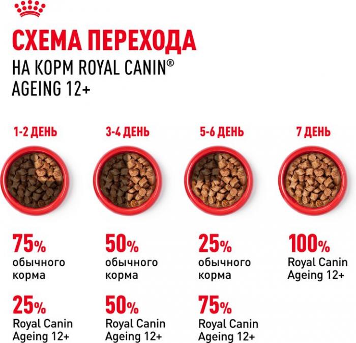 Royal Canin влажный корм для пожилых (12+) кошек, здоровье суставов, почек, мелкие кусочки в желе