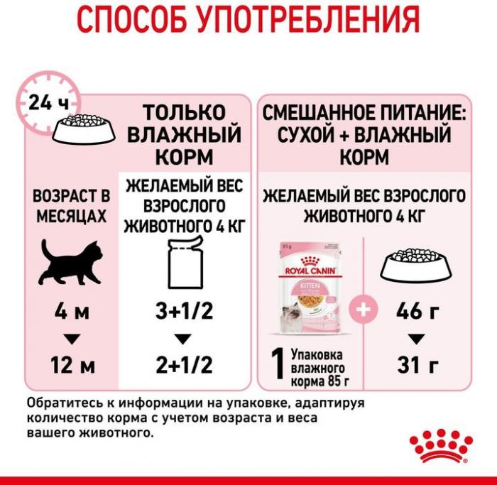 Royal Canin влажный корм для котят всех пород, в желе