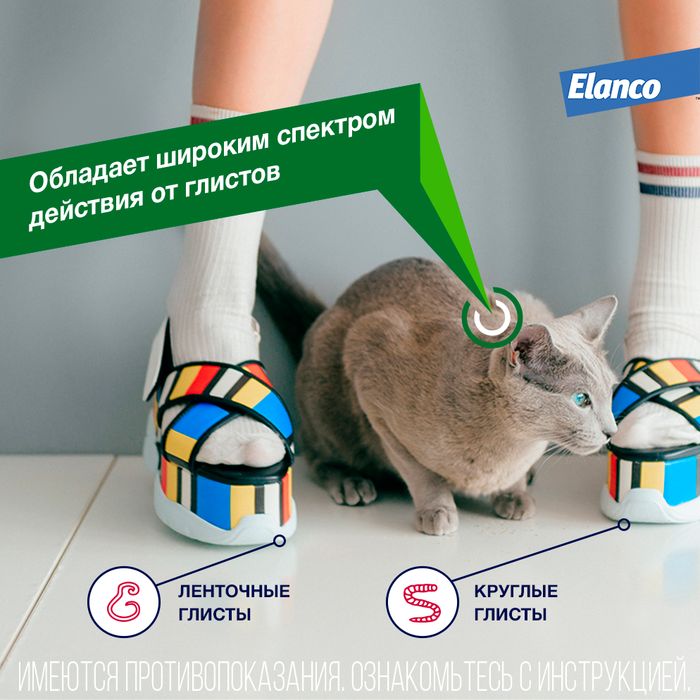Elanco Дронтал таблетки для кошек и котят, антигельминтик