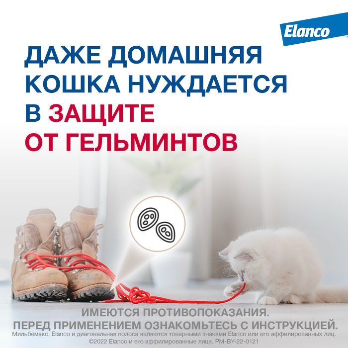 Elanco Мильбемакс таблетки для взрослых кошек, антигельминтик