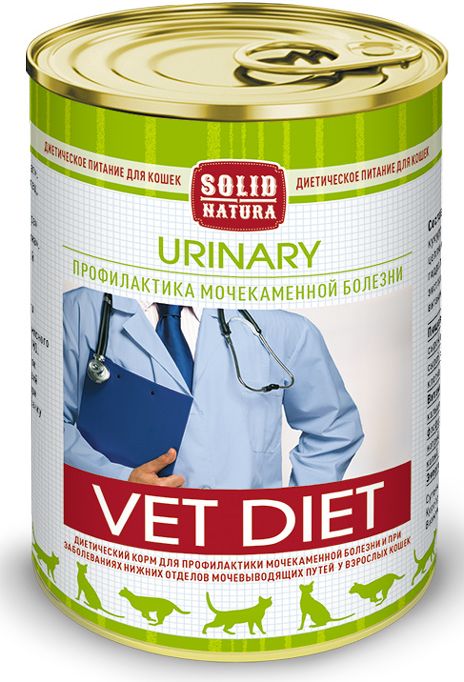 Solid Natura VET Urinary влажный корм для взрослых кошек, профилактика МКБ, мясо птицы