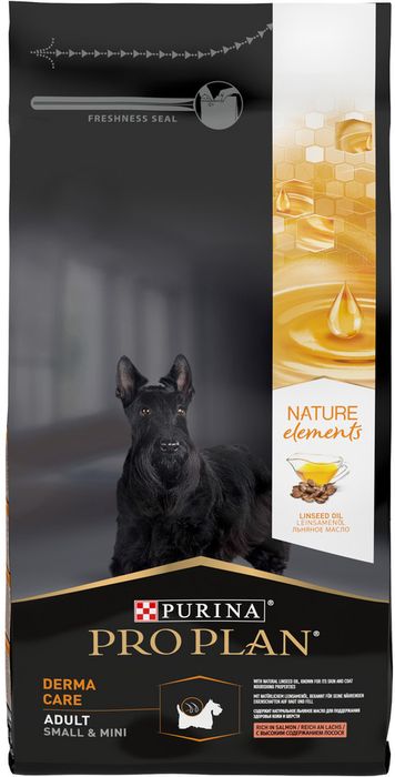Pro Plan Nature Elements корм для взрослых собак мелких и карликовых пород, лосось
