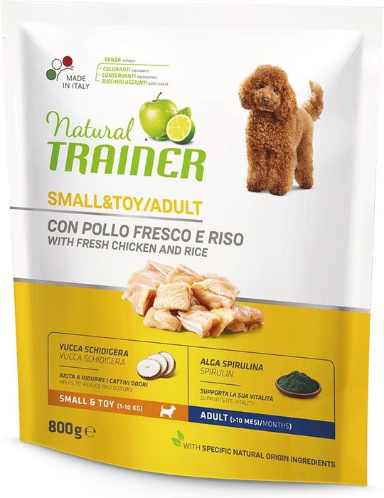 Trainer Natural Small & Toy сухой корм для собак мелких и миниатюрных пород с курицей и рисом
