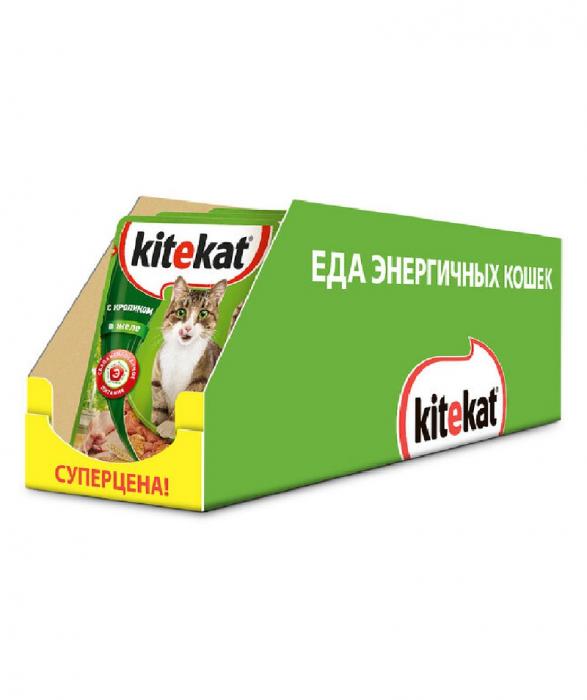 Kitekat влажный корм для кошек с кроликом в желе