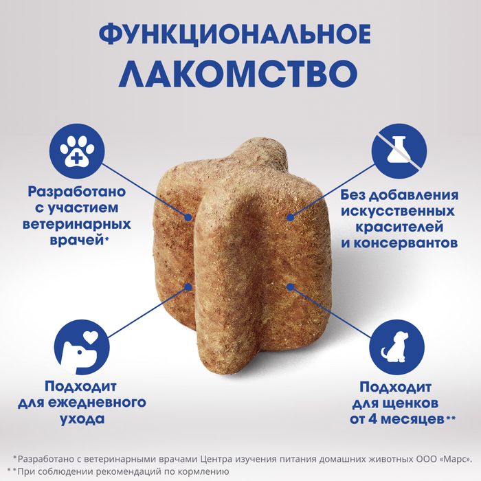 Perfect Fit Oral Care лакомство для собак средних и крупных пород, для поддержания здоровья зубов и полости рта, с говядиной и добавлением мяты