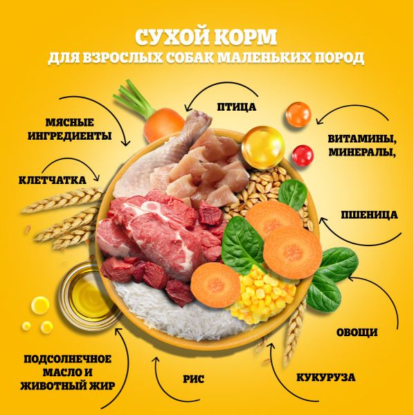 Pedigree корм для взрослых собак малых пород, говядина