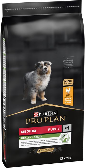 Сухой корм Pro Plan® Healthy Start для щенков средних пород, с высоким содержанием курицы