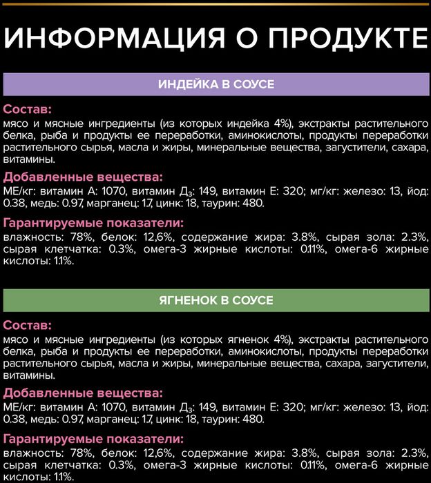 Влажный корм Pro Plan® Delicate Digestion для взрослых кошек с чувствительным пищеварением, с индейкой в соусе, с ягненком в соусе