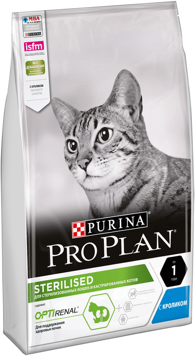 Pro Plan сухой корм для взрослых стерилизованных кошек всех пород, кролик