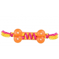 Dezzie игрушка косточка со шнурком для собак, резина