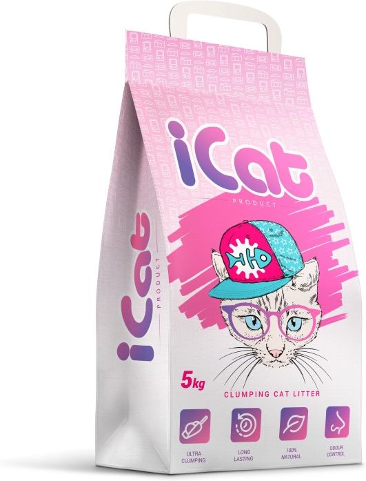 iCat комкующийся наполнитель для кошачьих туалетов, без ароматизатора